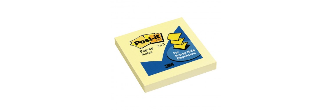 Post-it Pop-Up Notes 3" x 3" Canary Yellow